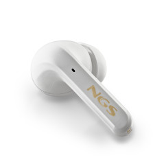 NGS ARTICA TROPHY Cuffie Wireless In-ear Musica e Chiamate USB tipo-C Bluetooth Oro, Bianco