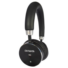 Aiwa HSTBTN-800BK cuffia e auricolare Con cavo e senza cavo A Padiglione Musica e Chiamate Bluetooth Nero