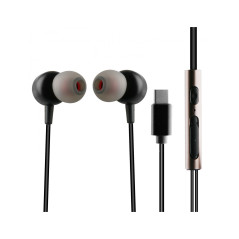 Muvit M1C Auricolare Cablato In-ear Musica e Chiamate USB tipo-C Nero