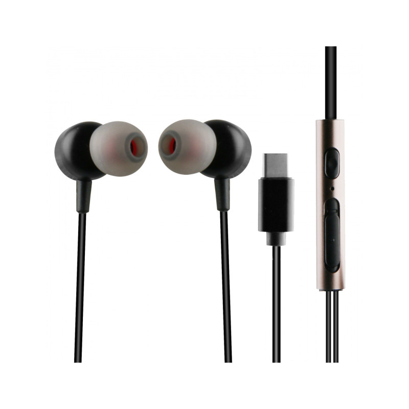 Muvit M1C Auricolare Cablato In-ear Musica e Chiamate USB tipo-C Nero Muvit M1C Auricolare Cablato In-ear Musica e Chiamate USB tipo-C Nero