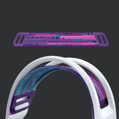 Auricular con microfono logitech g g733 gaming wireless inalambrico blanco