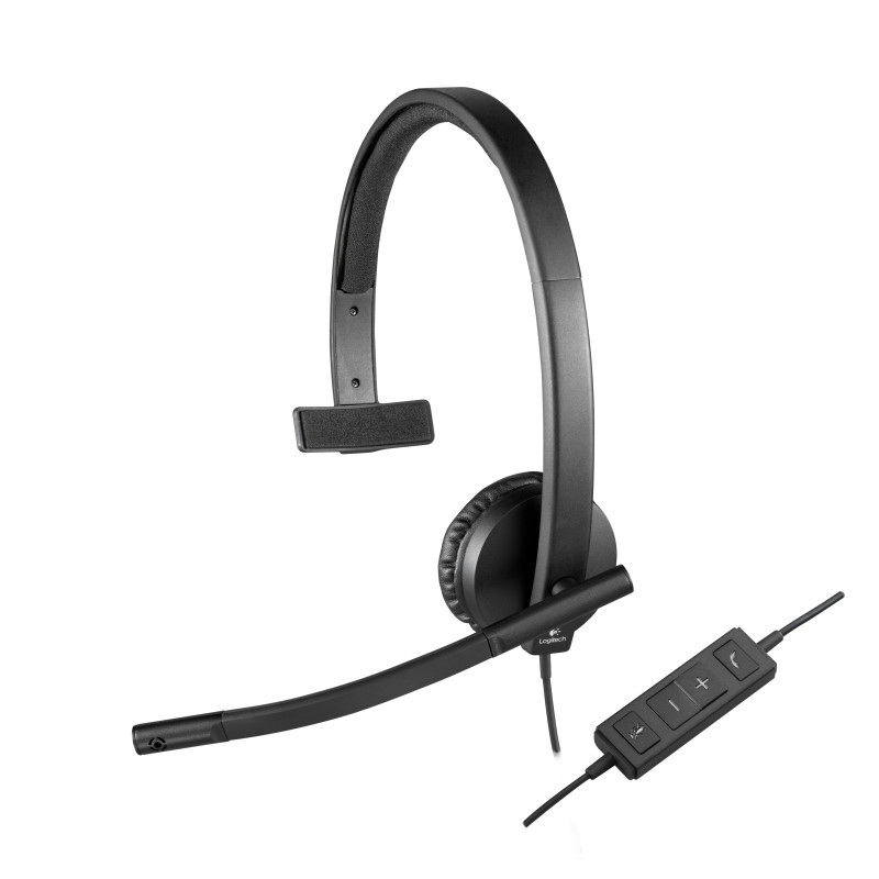 Logitech 981-000571 cuffia e auricolare Cablato A Padiglione Ufficio USB tipo A Nero Logitech 981-000571 cuffia e auricolare Cablato A Padiglione Ufficio USB tipo A Nero