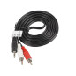 Lanberg CA-MJRC-10CC-0020-BK cavo audio 2 m 3.5mm RCA Nero, Rosso, Bianco