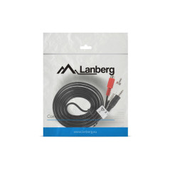 Lanberg CA-MJRC-10CC-0020-BK cavo audio 2 m 3.5mm RCA Nero, Rosso, Bianco