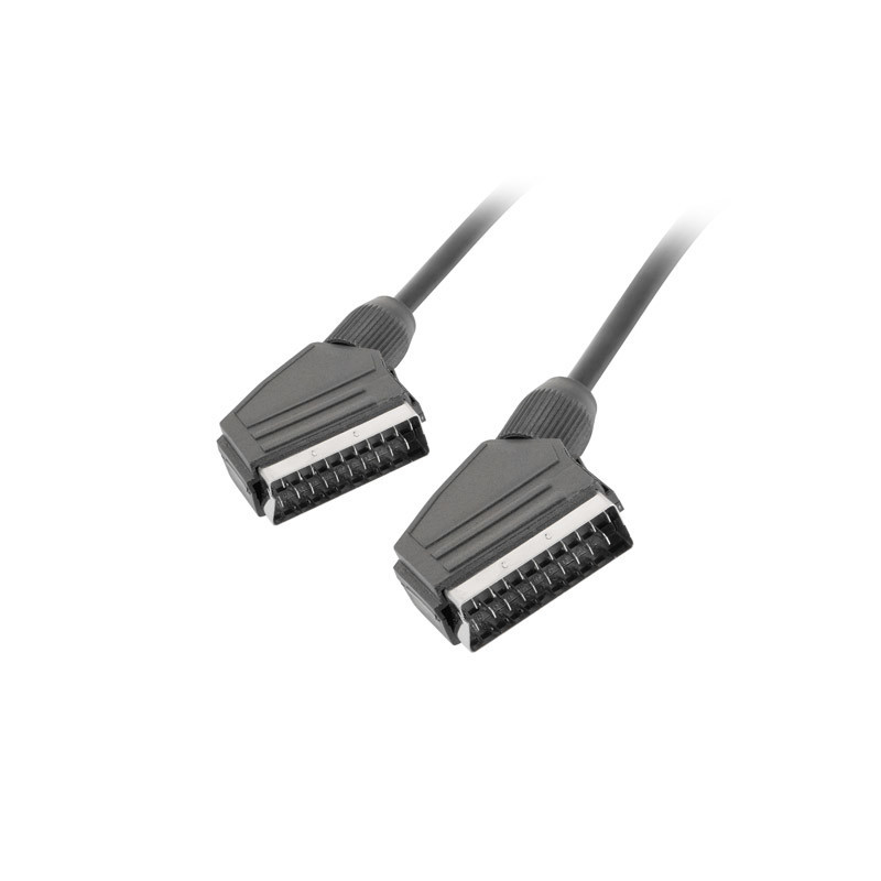 Lanberg CA-EUEU-10CC-0018-BK Cavo SCART 1,8 m SCART (21-pin) Nero Lanberg CA-EUEU-10CC-0018-BK Cavo SCART 1,8 m SCART (21-pin) Nero