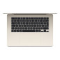 Apple MacBook Air Apple M M3 Computer portatile 38,9 cm (15.3") 16 GB 256 GB SSD Wi-Fi 6E (802.11ax) macOS Sequoia Beige
