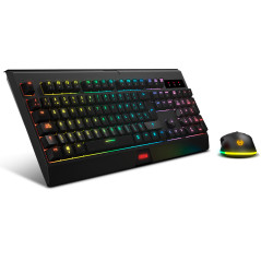 Krom KABALA tastiera Mouse incluso Gaming RF Wireless QWERTY Spagnolo Nero