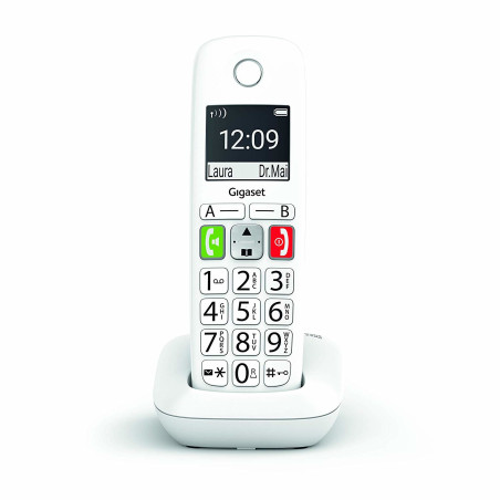 Telefono fijo inalambrico gigaset e290 blanco 150 numeros -  21 tonos