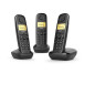 Telefono fijo inalambrico gigaset a170 trio negro 50 numeros agenda -  10 tonos