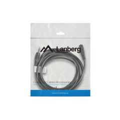 Lanberg CA-MJFJ-10CC-0030-BK cavo audio 3 m 3.5mm Nero