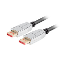 Lanberg CA-DPDP-20CU-0018-BK cavo DisplayPort 1,8 m Nero, Argento