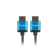 Lanberg CA-HDMI-22CU-0010-BK cavo HDMI 1 m HDMI tipo A (Standard) Nero, Blu