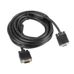 Lanberg CA-VGAC-10CC-0050-B cavo VGA 5 m VGA (D-Sub) Nero