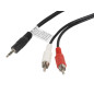 Lanberg CA-MJRC-10CC-0015-BK cavo audio 1,5 m 3.5mm 2 x RCA Nero Lanberg CA-MJRC-10CC-0015-BK cavo audio 1,5 m 3.5mm 2 x RCA Nero