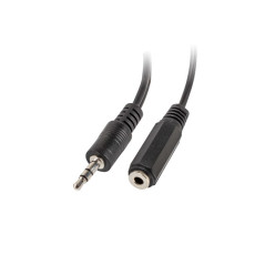 Adaptador lanberg jack stereo macho a jack stereo hembra x2 10 cm negro