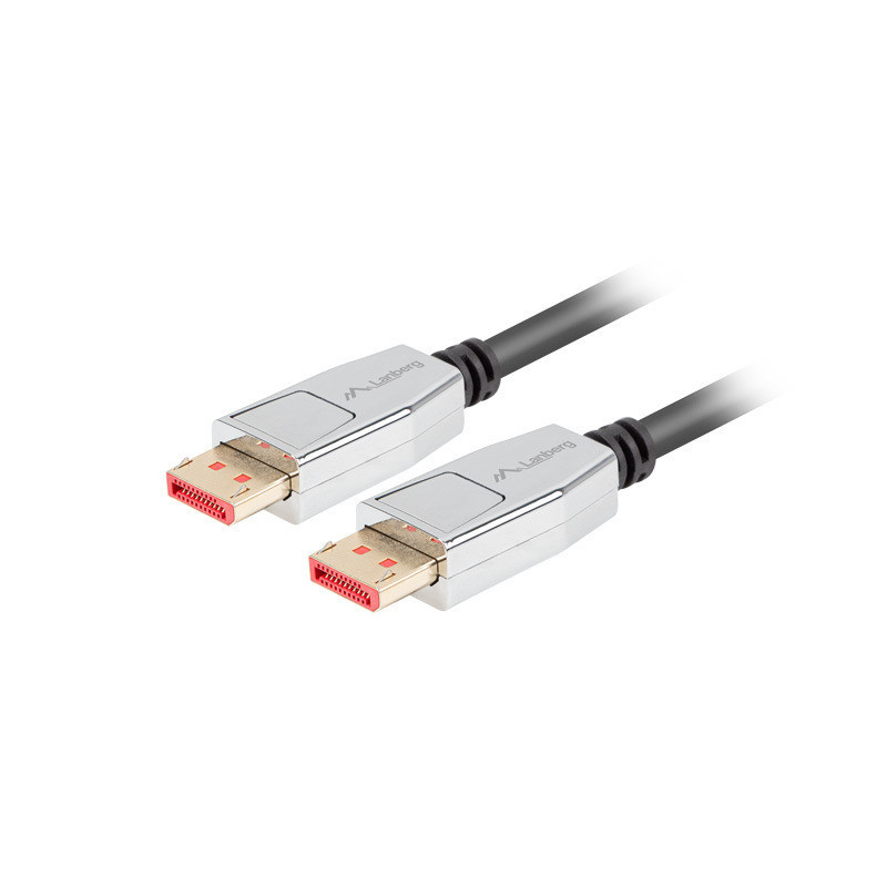 Lanberg CA-DPDP-20CU-0010-BK cavo DisplayPort 1 m Nero, Argento Lanberg CA-DPDP-20CU-0010-BK cavo DisplayPort 1 m Nero, Argento