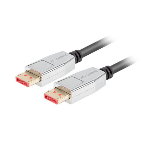 Lanberg CA-DPDP-20CU-0010-BK cavo DisplayPort 1 m Nero, Argento