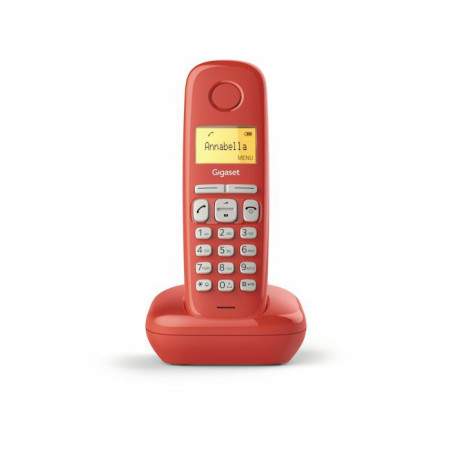 Telefono fijo inalambrico gigaset a170 rojo 50 numeros agenda -  10 tonos