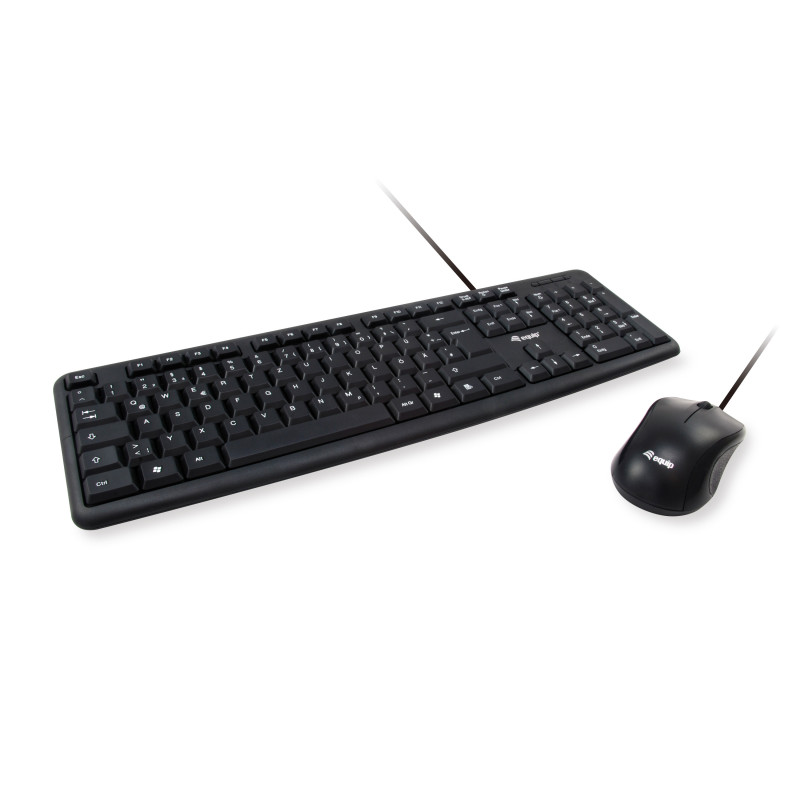 Equip 245201 tastiera Mouse incluso Ufficio USB QWERTY Spagnolo Nero Equip 245201 tastiera Mouse incluso Ufficio USB QWERTY Spagnolo Nero
