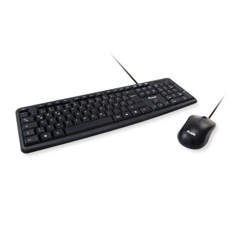 Equip 245201 tastiera Mouse incluso Ufficio USB QWERTY Spagnolo Nero