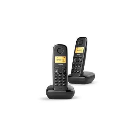 Telefono fijo inalambrico gigaset a270 duo negro 80 numeros agenda -  10 tonos -  manos libres