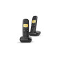 Telefono fijo inalambrico gigaset a270 duo negro 80 numeros agenda -  10 tonos -  manos libres