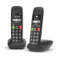 Telefono fijo inalambrico gigaset e290 duo negro 300 numeros -  42 tonos