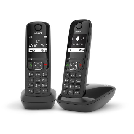 Telefono inalambrico gigaset as690 duo negro