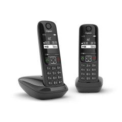 Telefono inalambrico gigaset as690 duo negro