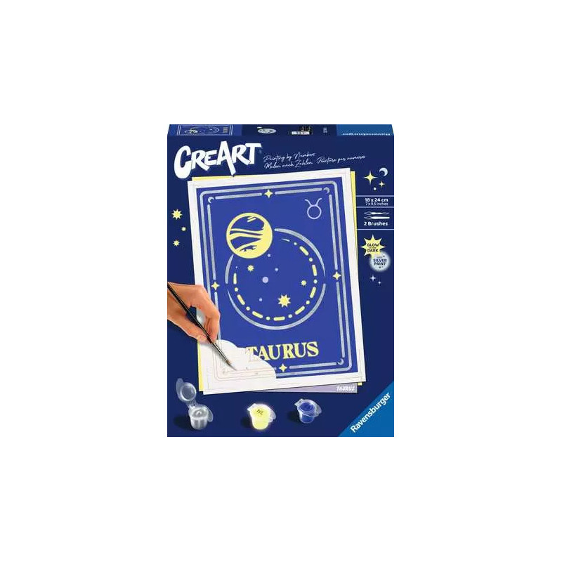 Kit para pintar con nmeros ravensburger creart serie trend d zodiac: tauro