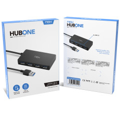 NOX Lite Hub One USB 3.2 Gen 1 (3.1 Gen 1) Type-A 10 Mbit/s Nero