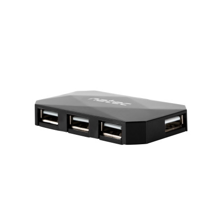 NATEC NHU-0647 hub di interfaccia USB 2.0 480 Mbit/s Nero