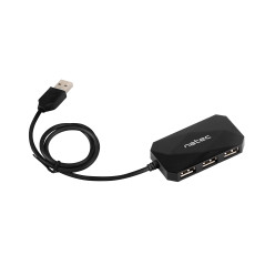 NATEC NHU-0647 hub di interfaccia USB 2.0 480 Mbit s Nero