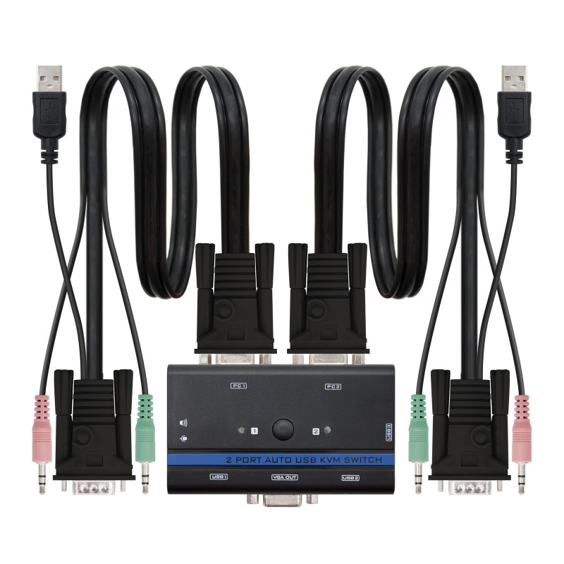Nanocable 10.12.0001 switch per keyboard-video-mouse (kvm) Montaggio rack Nero Nanocable 10.12.0001 switch per keyboard-video-mouse (kvm) Montaggio rack Nero