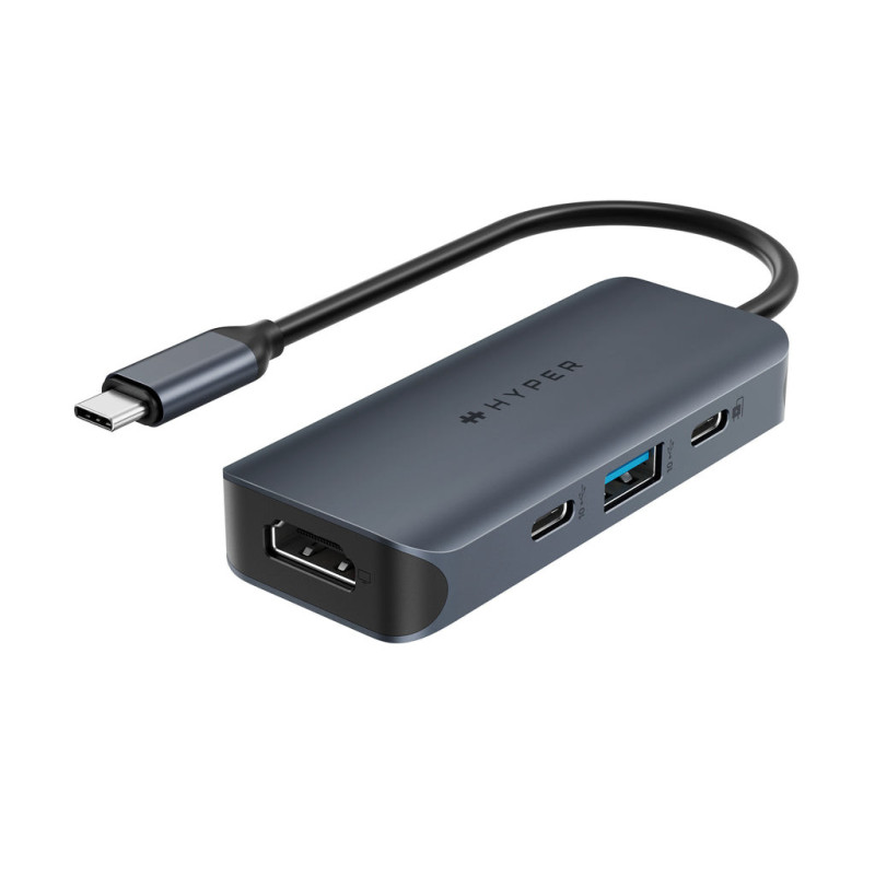 HYPER HD4001GL hub di interfaccia USB 3.2 Gen 1 (3.1 Gen 1) Type-C 10000 Mbit/s Blu, Grigio HYPER HD4001GL hub di interfaccia USB 3.2 Gen 1 (3.1 Gen 1) Type-C 10000 Mbit/s Blu, Grigio