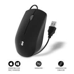 SUBBLIM SUBMO-B2BS001 mouse Ufficio Ambidestro USB tipo A Ottico 1200 DPI
