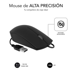 SUBBLIM SUBMO-B2BS001 mouse Ufficio Ambidestro USB tipo A Ottico 1200 DPI