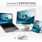 SUBBLIM RATON OPTICO DUAL COMFORT ERGO DUAL BATERIA BLANCO mouse Universale Mano destra Bluetooth + USB Type-A Ottico 2400 DPI