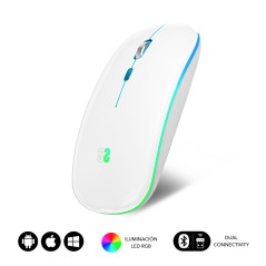 SUBBLIM SUBMO-LDFLAT2 mouse Ufficio Ambidestro RF Wireless + Bluetooth + USB Type-A Ottico 1600 DPI