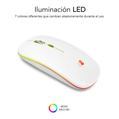 SUBBLIM SUBMO-LDFLAT2 mouse Ufficio Ambidestro RF Wireless + Bluetooth + USB Type-A Ottico 1600 DPI