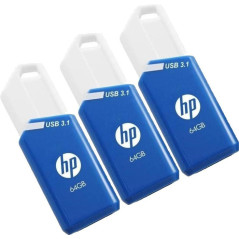 HP x755w Triple Pack unità flash USB 64 GB USB tipo A 3.2 Gen 1 (3.1 Gen 1) Blu, Bianco