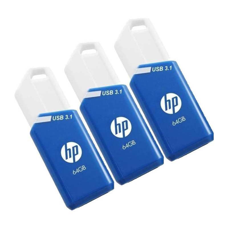 HP x755w Triple Pack unità flash USB 64 GB USB tipo A 3.2 Gen 1 (3.1 Gen 1) Blu, Bianco HP x755w Triple Pack unità flash USB 64 GB USB tipo A 3.2 Gen 1 (3.1 Gen 1) Blu, Bianco