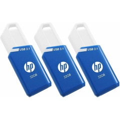 HP x755w Triple Pack unità flash USB 32 GB USB tipo A 3.2 Gen 1 (3.1 Gen 1) Blu, Bianco