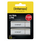 Intenso Ultra Line 2 x 64GB unità flash USB USB tipo A 3.2 Gen 1 (3.1 Gen 1) Argento Intenso Ultra Line 2 x 64GB unità flash USB USB tipo A 3.2 Gen 1 (3.1 Gen 1) Argento
