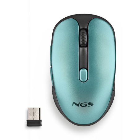 NGS EVO RUST mouse Ufficio Mano destra RF Wireless Ottico 1600 DPI
