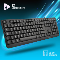 NGS FunkyV3, QWERTY, ES tastiera Casa USB Spagnolo Nero