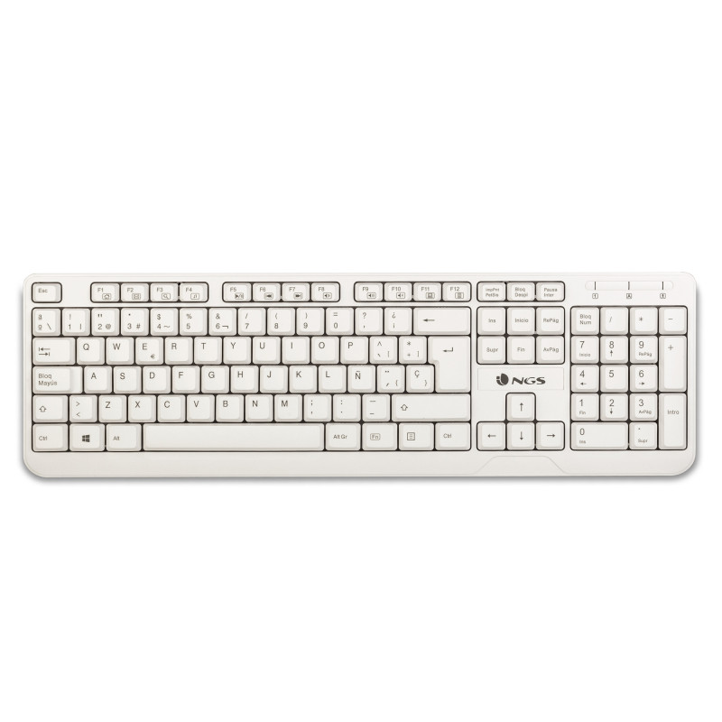 NGS Spike tastiera USB QWERTY Bianco NGS Spike tastiera USB QWERTY Bianco
