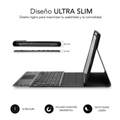 SUBBLIM FUNDA + TECLADO TABLET IPAD PRO BLUETOOTH 11'' TOUCHPAD BLACK QWERTY Spagnolo Bluetooth/Micro-USB Nero, Grigio