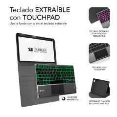 SUBBLIM FUNDA + TECLADO TABLET IPAD PRO BLUETOOTH 11'' TOUCHPAD BLACK QWERTY Spagnolo Bluetooth Micro-USB Nero, Grigio