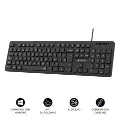 SUBBLIM SUBKBC-0SSK50 tastiera Universale USB QWERTY Spagnolo Nero